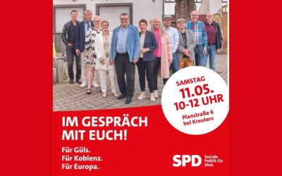 Triff Deine SPD-Kandidat*innen am 11.5. in Güls zum Gespräch